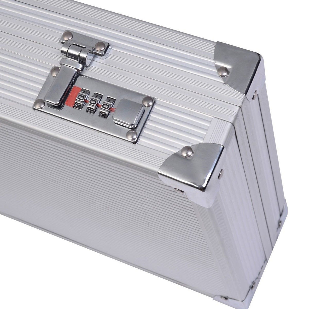 Malette Rigide Pour Pistolet En Aluminium Malette Arme De Poing Stockage Rembourrage Coloris Argenté